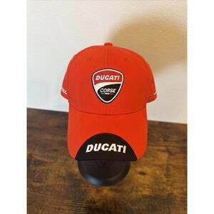 Ducati Corse Racing Baseball Hat – Red – Adjustable – New Without Tags